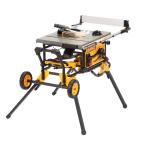 DEWALT 15 Amp Corded 10 Inch Job Site Table Saw with Rolling Stand