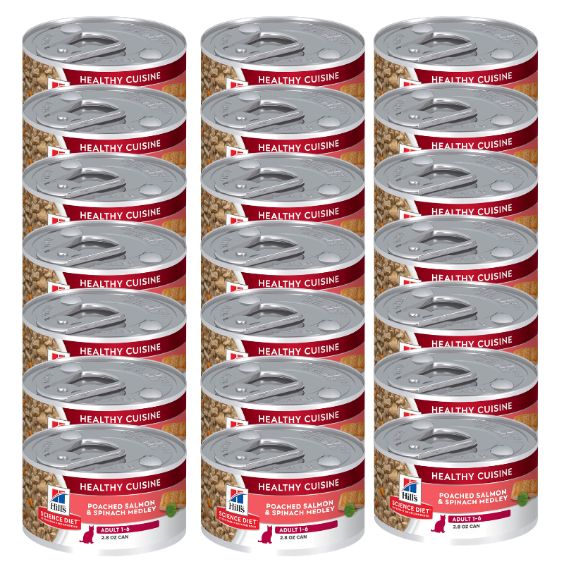 Hill's Science Diet Healthy Cuisine Cat Food - Salmon & Spinach Medley