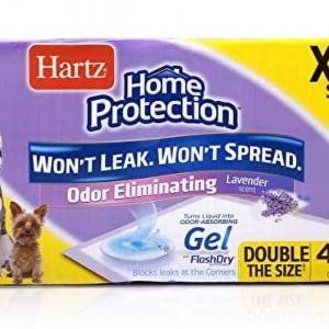 Hartz Home Protection Lavender Scented Odor Eliminating Gel Dog Pads XXL 40 Count