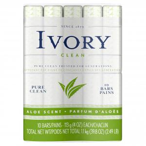 Ivory Aloe Bar 10-Count 4 oz