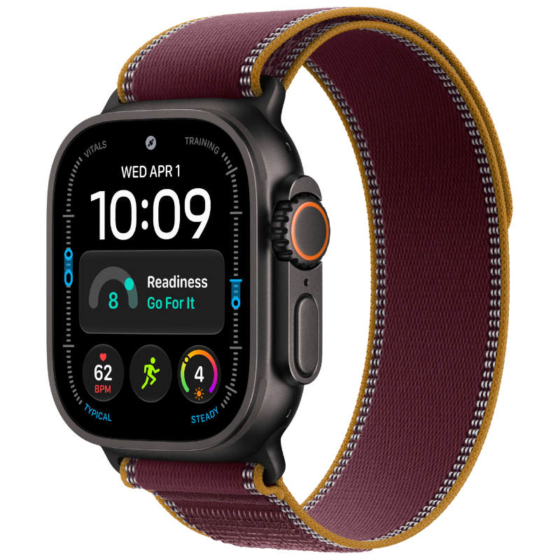 Apple Watch Ultra 4, 49mm Black Trail Loop