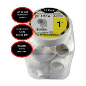 Charlotte 1" Pvc sch 40 90 Deg Elbow ( 15 Pack)