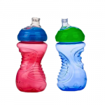 Nuby Sippy Cup 2-Pack No-Spill Super Spout Easy Grip Cup 10 oz (300 ml) BPA Free 6+ Months Red & Blue