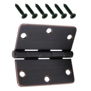 Everbilt Door Hinge 3-1/2 in. x 5/8 in. Radius Oil-Rubbed Bronze Squeak-Free