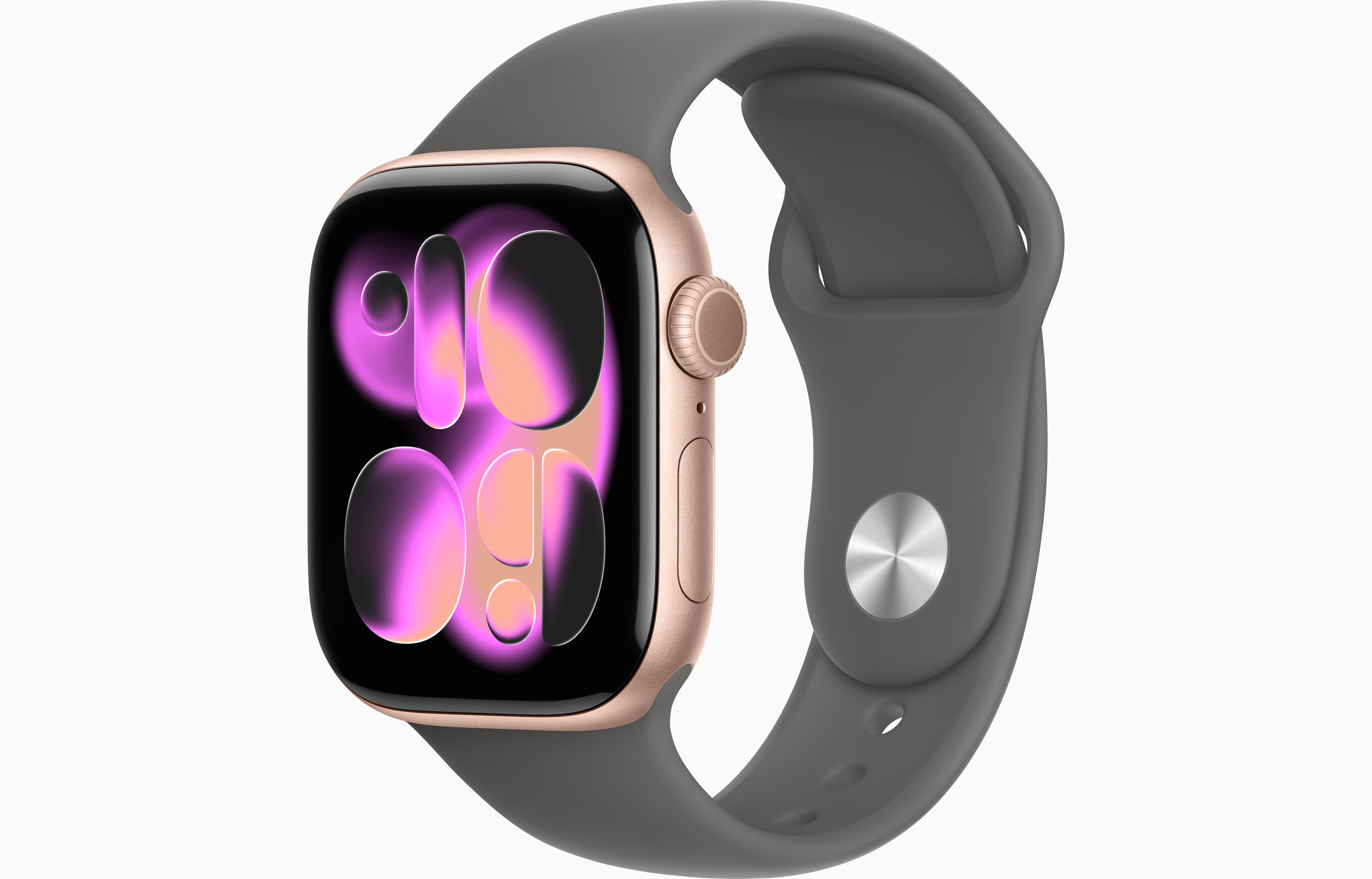 Apple Watch Series 11 Aluminum GPS – Rose Gold (Stone Gray Sport Band)