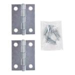 Everbilt 1-1/2 in. Non-Removable Pin Narrow Utility Hinge (2-Pack) Galvanized