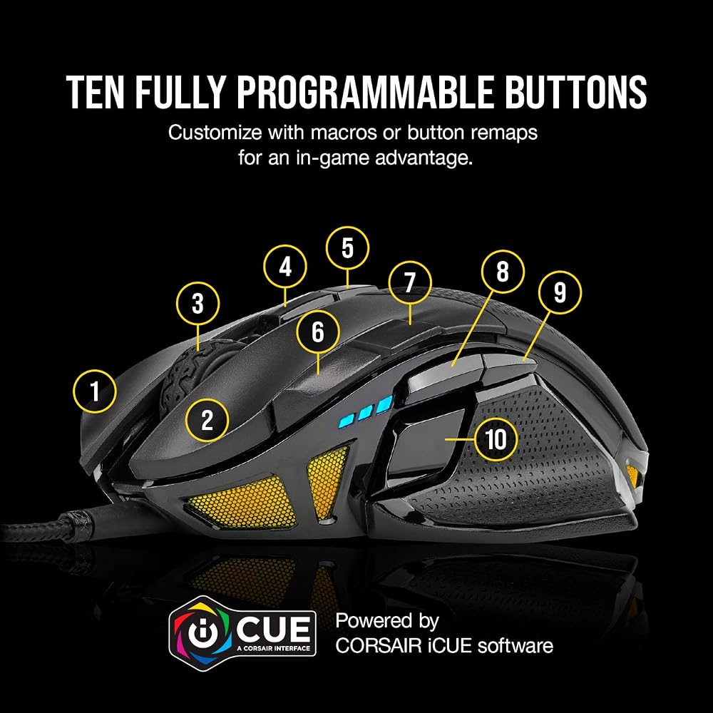 Corsair NIGHTSWORD RGB Wired Gaming Mouse - Image 6