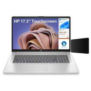 HP 17.3" Touchscreen Laptop, Intel Pentium Silver N5030, 8GB RAM, 512GB SSD, Windows 11 Home, Silver