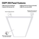 Metalux 2 ft. x 4 ft. 4500 Lumens Integrated LED Flat Panel Light 4000K (24CGFP4540C)