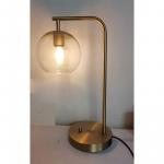 Hampton Bay 21.5 in. Frazier Antique Brass Table Lamp with USB Port