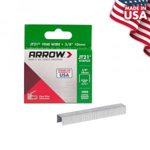 Arrow(1,000-Pack) 3/8 in. Leg x 7/16 in. 276 Electro-galvanized, 22.5-Gauge, Medium Crown,Standard Steel Staples