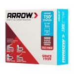 Arrow(5,000-Pack) T50 5/16 in Leg x 3/8 in 505IP Galvanized, Med. Crown, Divergent Point, 20-Gauge, Heavy-Duty Steel Staples