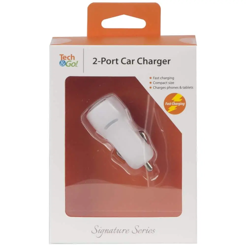 Tech and Go 2-Port Car Charger (141 0403 TG3)