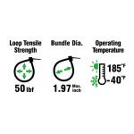 Commercial Electric 8in Standard Cable Zip Ties 100 COMBO Pack (Assorted Colors) - GT-200ST