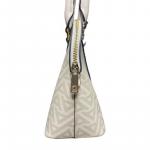 Aldo Women's Medium Pebbled Leather Satchel Handbag Beige