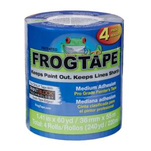 FrogTape - Pro Grade 1.41 in. x 60 yds. Blue Painter's Tape with PaintBlock (4-Pack)