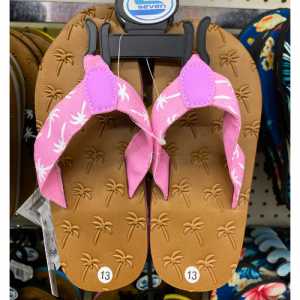 Surf Seven USA Kids Flip Flops Pink Size 13