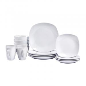 Tabletops Gallery 16-Piece Dinnerware Set Plain White Service for 4