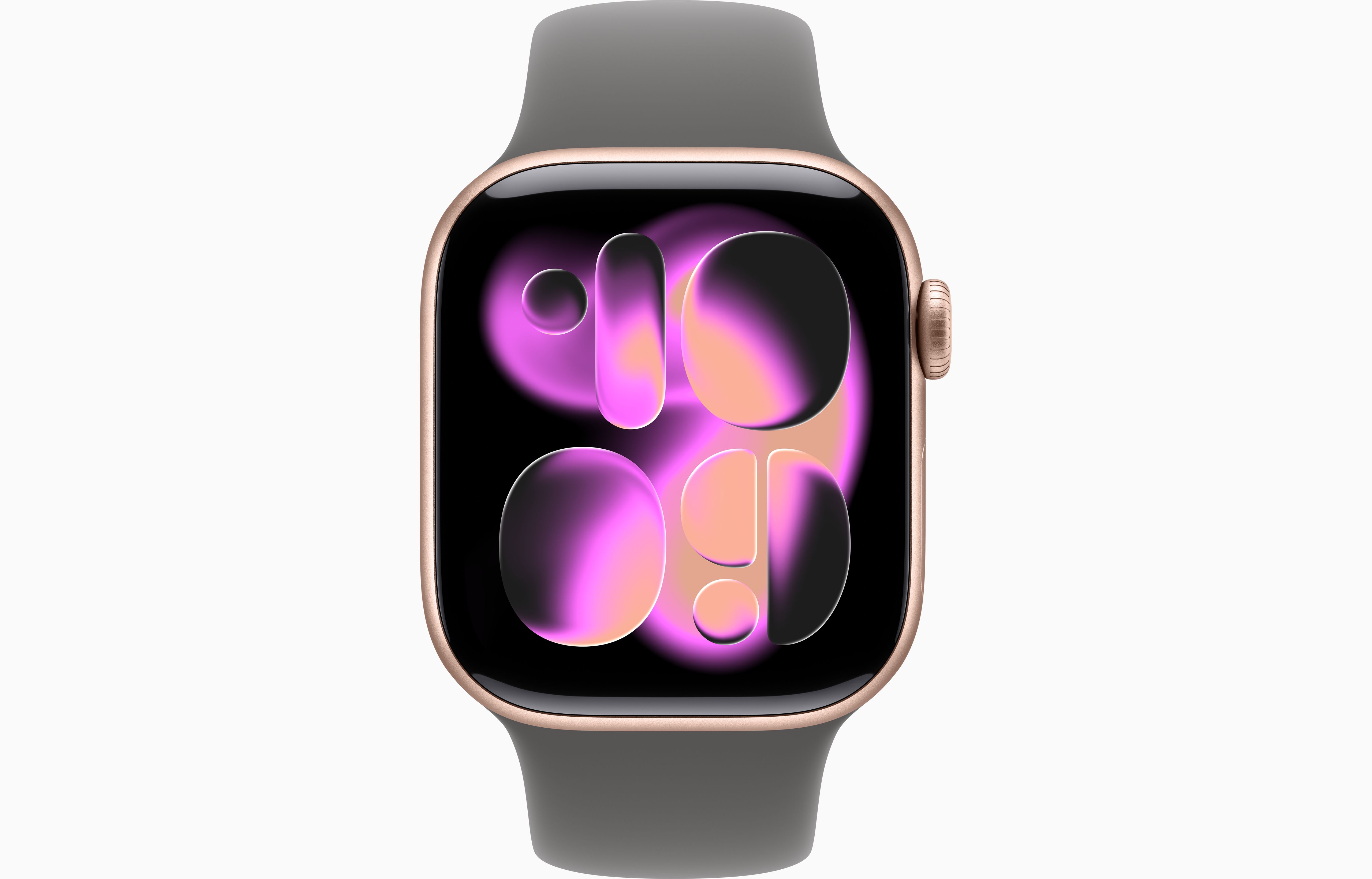 Apple Watch Series 11 Aluminum GPS – Rose Gold (Stone Gray Sport Band) - Image 2