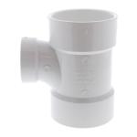 NIBCO 3 in. x 3 in. x 2 in. PVC DWV All Hub Sanitary Tee Fitting