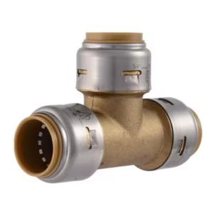 SharkBite Max 3/4 in. Push-to-Connect Brass Tee Fitting # UR370A