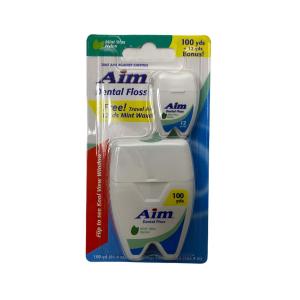 Aim Mint Floss 100yds + 12yds 2pc Travel