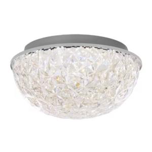 Home Decorators Collection Ellis Place 12.25 in. Chrome LED Round Flush Mount, Modern Ceiling Light