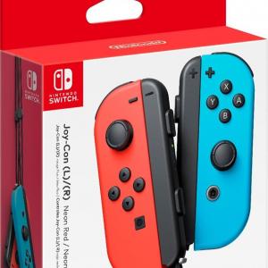 Joy-Con (L/R) Wireless Controllers for Nintendo Switch - Neon Red/Neon Blue