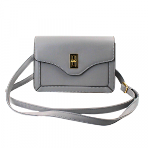 US Polo Ladies Handbag/Twist Lock Flap Crossbody Bag Bluish Grey