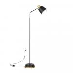 Artika 65 in. Alton Modern Standard Floor Lamp with Matte Black & Gold Finish, 1-Light Dimmable Design for Living Room