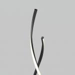 Artika 59-inch Black Swirl Modern 1-Light Integrated LED Dimmable Standard Floor Lamp for Living Room