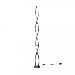 Artika 59-inch Black Swirl Modern 1-Light Integrated LED Dimmable Standard Floor Lamp for Living Room