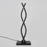 Artika 18 in. Wave Black Modern Integrated LED Table Lamp with Dimmable Feature for Living Room