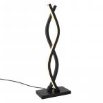 Artika 18 in. Wave Black Modern Integrated LED Table Lamp with Dimmable Feature for Living Room