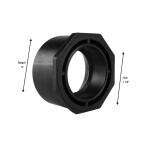 Charlotte Pipe 2 in. x 1-1/2 in. ABS DWV Spigot x Hub Flush Bushing (ABS001070800HD)