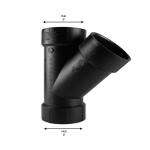 Charlotte Pipe 3 in. ABS DWV All Hub Wye (ABS006001000HD)