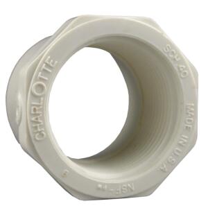 Charlotte Pipe 3/4 in. x 1/2 in. PVC Schedule 40 Reducer Bushing Fitting (PVC021080600HD)