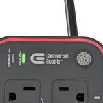 Commercial Electric 6 ft. 6-Outlet RGB Gaming Surge Protector with 2 USB and 1 USB-C (SP-GP621)