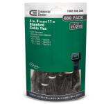 Commercial Electric 4in, 8in, 11in, Standard UL 21S Rated UV Resistant Cable Zip Ties 650 COMBO Pack UV (Black) ( 4+8+11in UV tie)