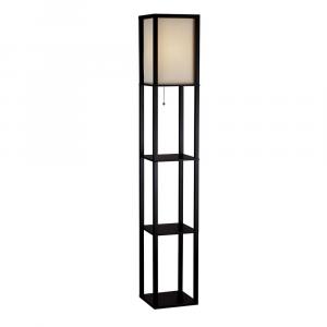 Hampton Bay 63 in. Shelf Floor Lamp (Black)