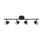 Hampton Bay Crosshaven 2.6 ft. 4-Light Black Smart Color Tunable Integrated LED Fixed Track Ceiling Lighting Kit