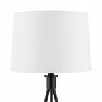 Hampton Bay 23.75 in. Higgins Black Tripod Table Lamp with Round Base