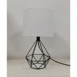 Hampton Bay 15.5 in. Willet Black Cage Accent Table Lamp