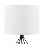 Hampton Bay 15.5 in. Willet Black Cage Accent Table Lamp