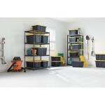 HDX 5-Tier Easy Assembly Multi-purpose Plastic Garage Storage Shelving Unit in Black (36 in. W x 74 in. H x 18 in. D) (241592)