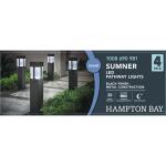 Home Decorators Collection Sumner 20 Lumen Black LED Weather Resistant Outdoor Solar Path Light with Glass Lens 4-Pack (94301-W22-4PK)