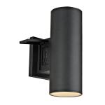 Home Decorators Collection Turrill 13.39 in. Matte Black Cylinder Outdoor Wall Light Sconce (80706)