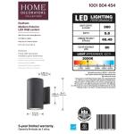 Home Decorators Collection Rodham 8 in. Black Integrated LED Hardwired Outdoor Wall Light Lantern Sconce (IZC1691L-2)