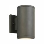 Home Decorators Collection Rodham 8 in. Black Integrated LED Hardwired Outdoor Wall Light Lantern Sconce (IZC1691L-2)