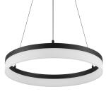 Home Decorators Collection Kipling 35-Watt Black Modern Integrated LED Pendant Light with Frosted Acrylic Shade (22826-002)